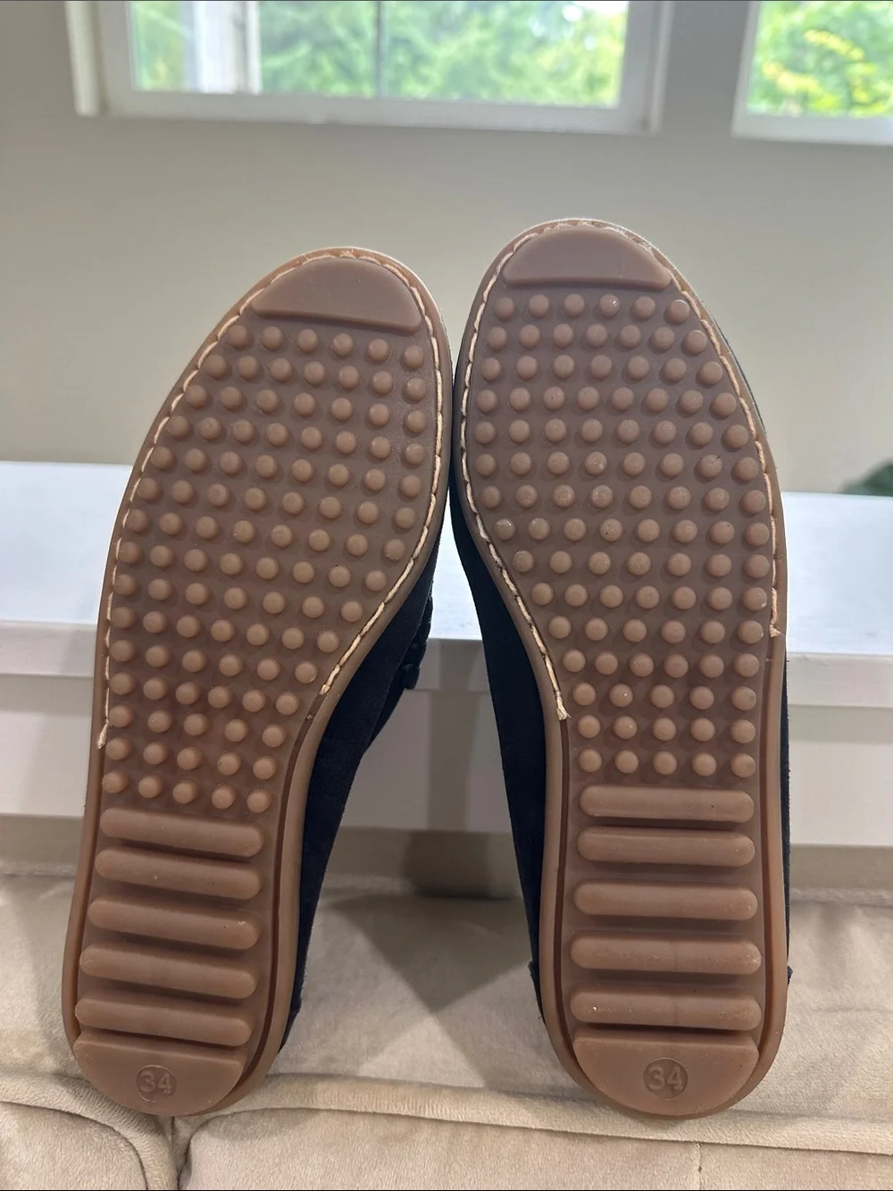 Mango Kids Navy Suede Slip-On Loafers